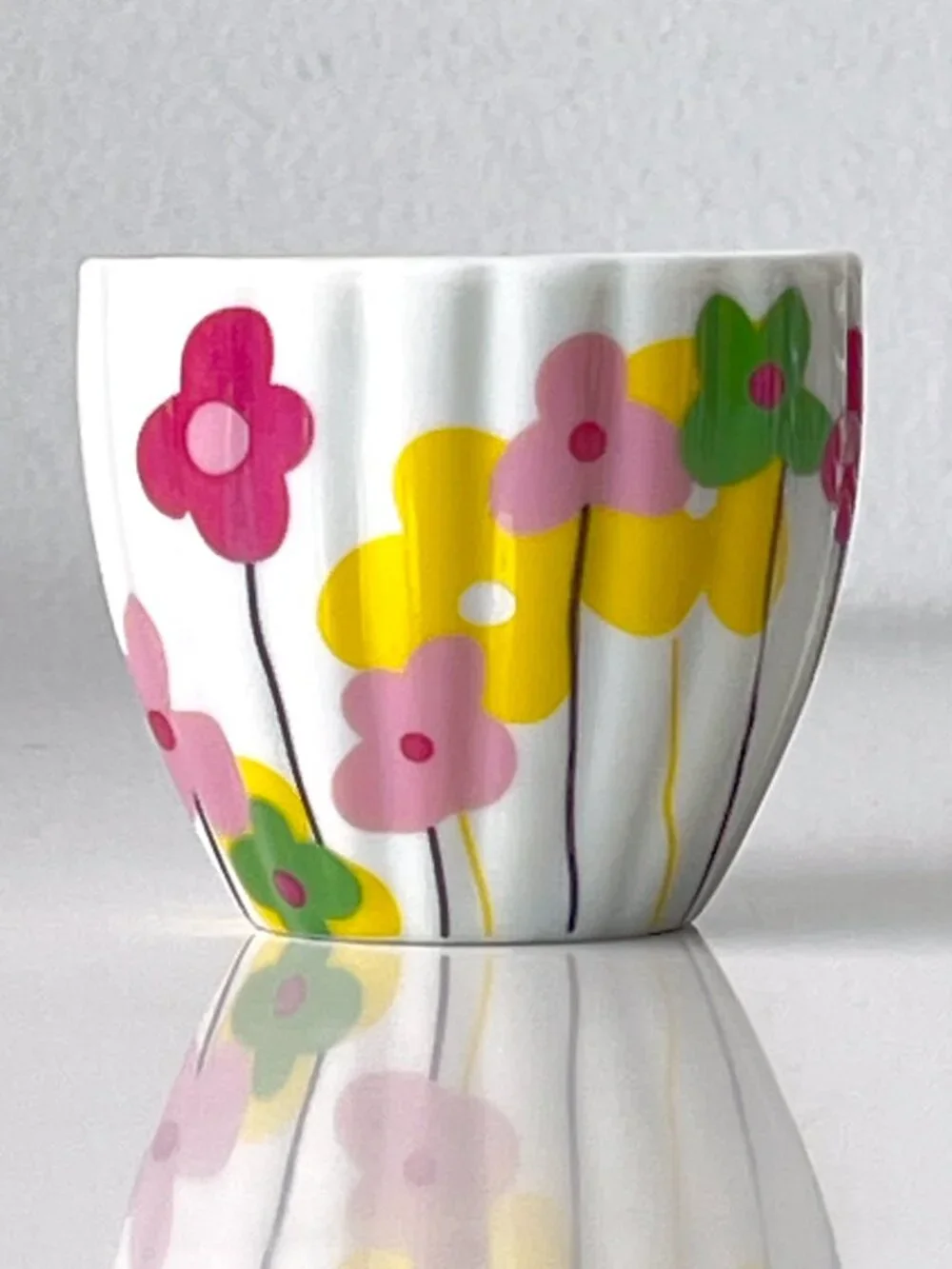 Alpine Cuisine Aramco Imports Porcelain Floral Demitasse Cup & Saucer Set of 10